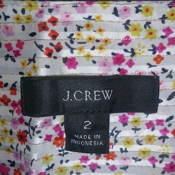 J.Crew 2 XS Floral Midi Maxi Dress Button Down Front Pink Yellow NWOT - Picture 11 of 12